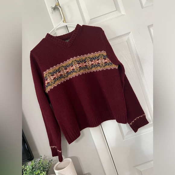 Cranberry Wool Sweater - Picture 4 of 6